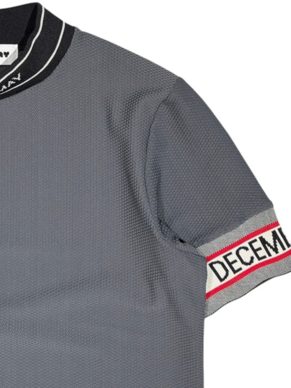 (DECEMBER MAY) Coolness Mesh mockneck / WOMEN  / CHARCOAL