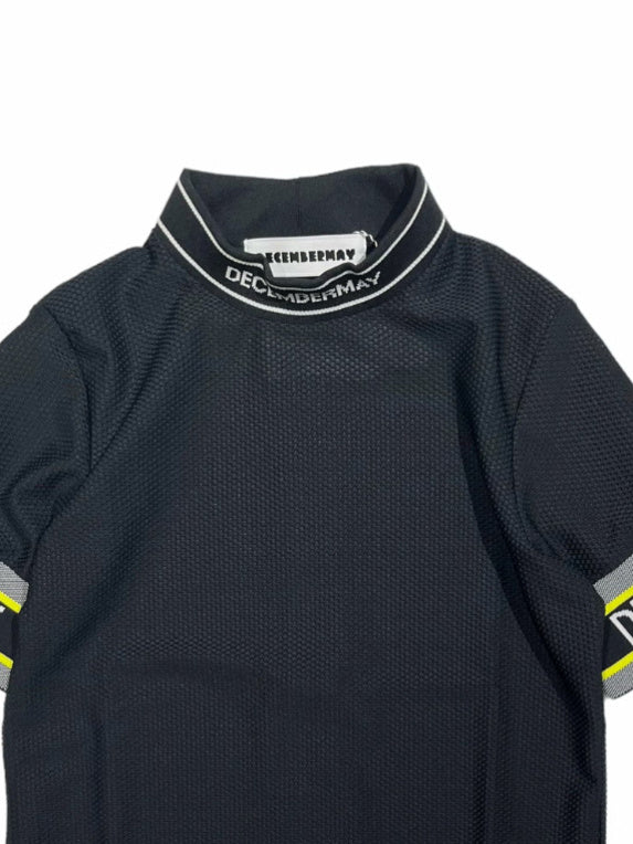 (DECEMBER MAY) Coolness Mesh mockneck / WOMEN  / BLACK