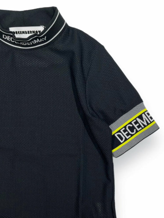 (DECEMBER MAY) Coolness Mesh mockneck / WOMEN  / BLACK