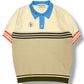 (DECEMBER MAY) Meshknit skipper polo / WOMEN  / BEIGE