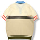 (DECEMBER MAY) Meshknit skipper polo / WOMEN  / BEIGE