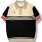 (DECEMBER MAY) Meshknit skipper polo / WOMEN  / BLACK