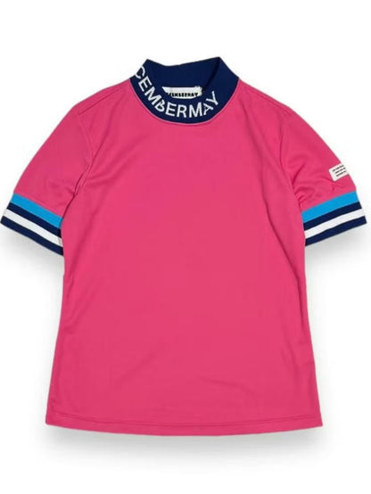 (DECEMBER MAY) Comfortable Highneck Shirt / WOMEN  / PINK