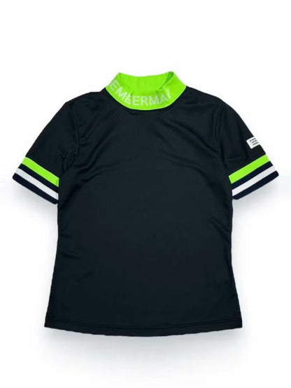 (DECEMBER MAY) Comfortable Highneck Shirt / WOMEN  / NAVY