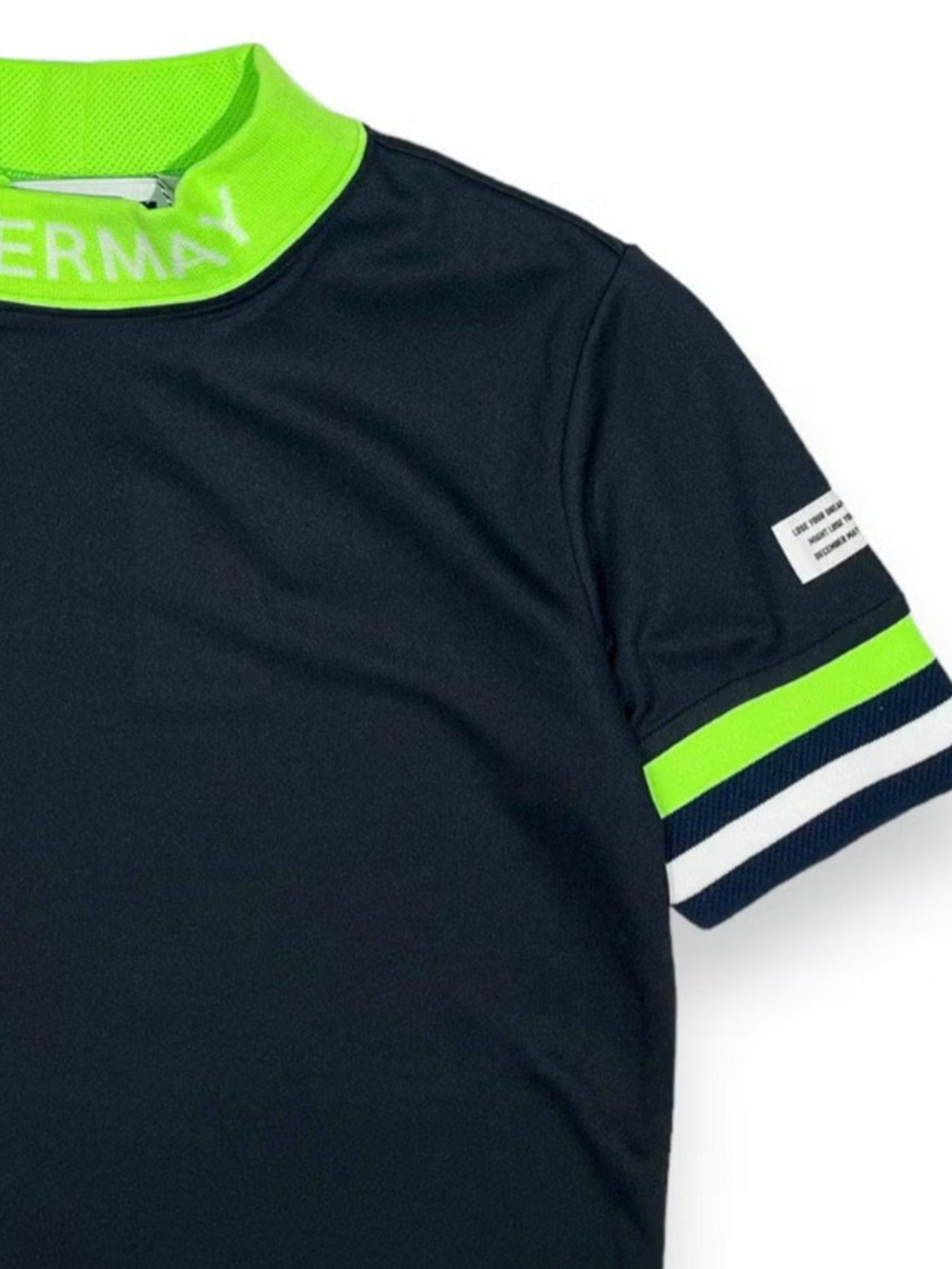 (DECEMBER MAY) Comfortable Highneck Shirt / WOMEN  / NAVY