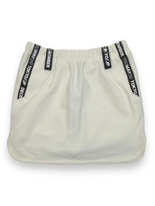 (DECEMBER MAY) 4way stretches some-tight Skirt / WOMEN  / WHITE