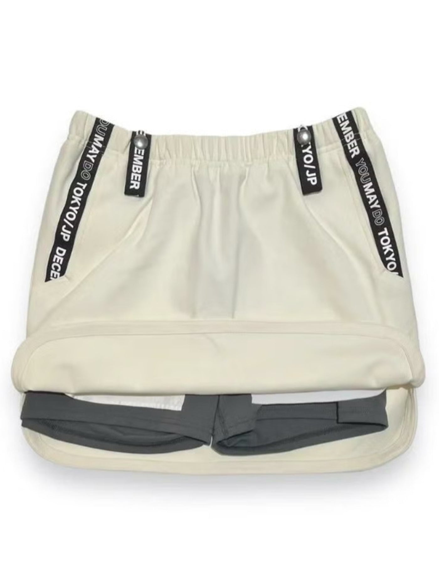 DECEMBER MAY) 4way stretches some-tight Skirt / WOMEN / WHITE