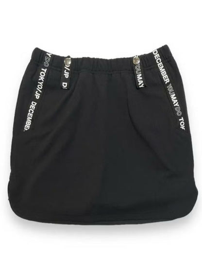 (DECEMBER MAY) 4way stretches some-tight Skirt / WOMEN  / BLACK