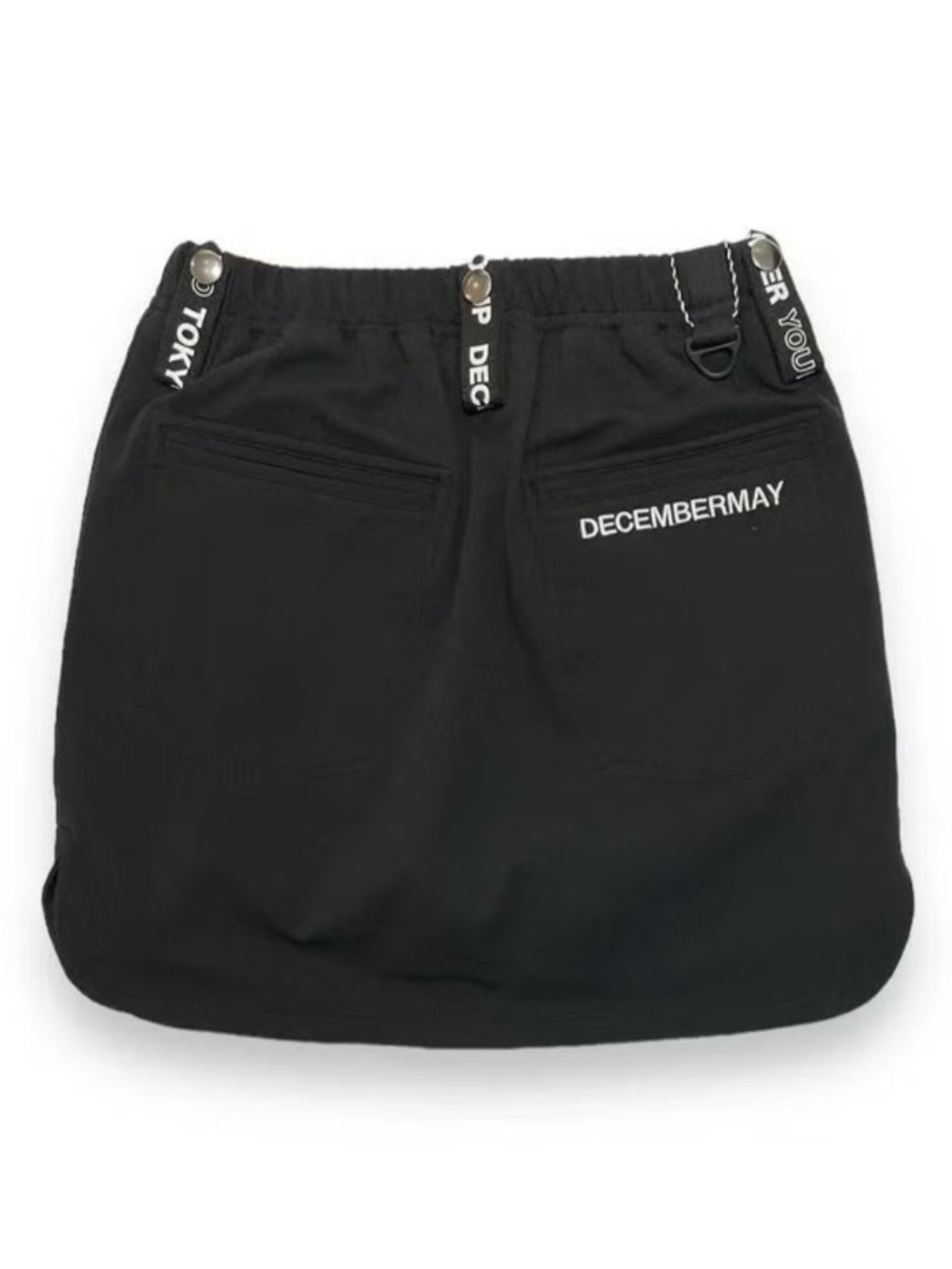 (DECEMBER MAY) 4way stretches some-tight Skirt / WOMEN  / BLACK