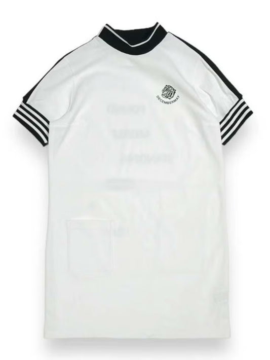 (DECEMBER MAY) Popcorn jersey mock one piece / WOMEN  / WHITE