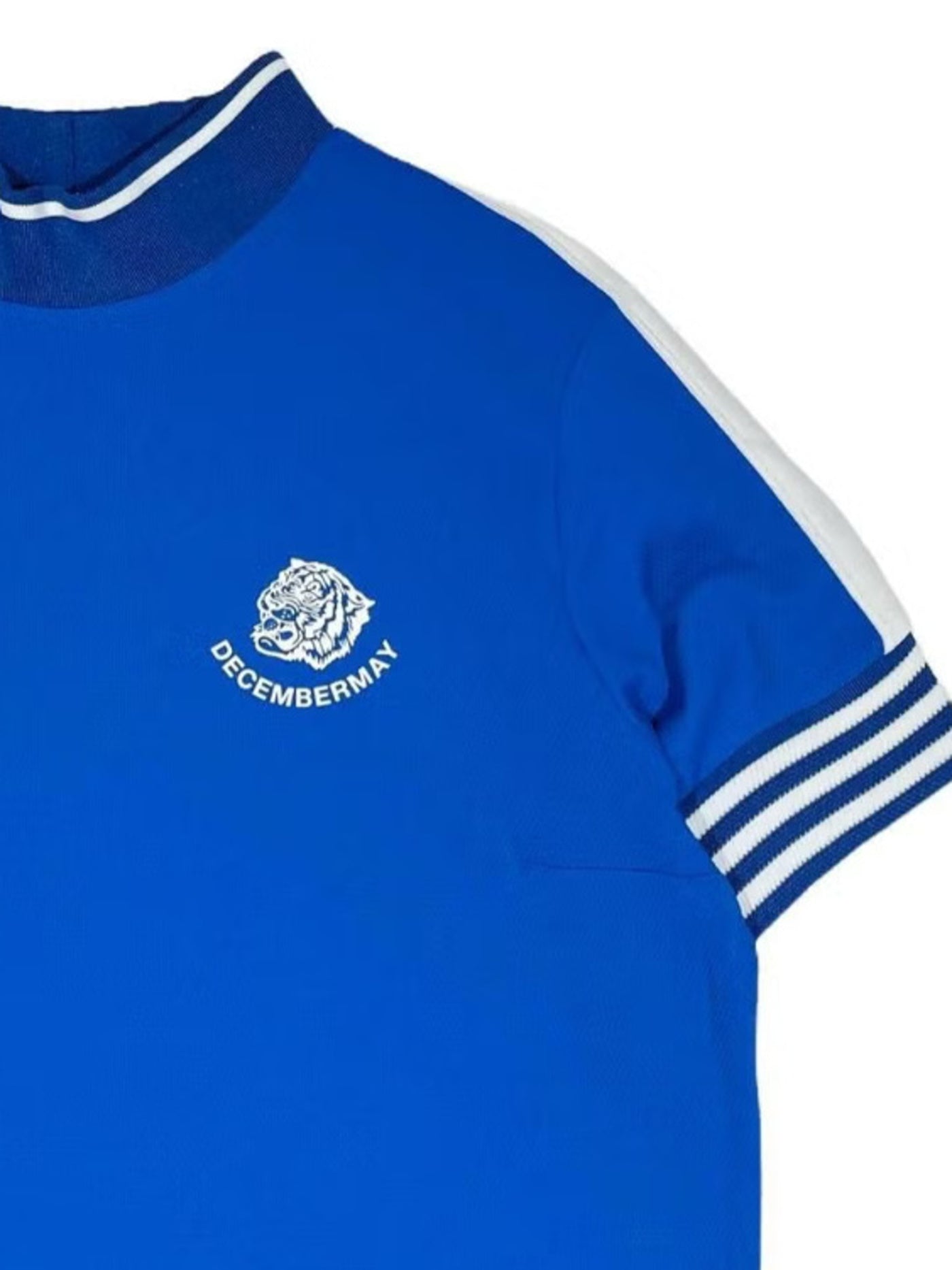 (DECEMBER MAY) Popcorn jersey mock one piece / WOMEN  / BLUE