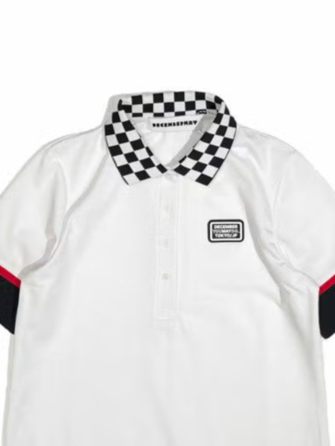 (DECEMBER MAY) Checkered polo / WOMEN / WHITE