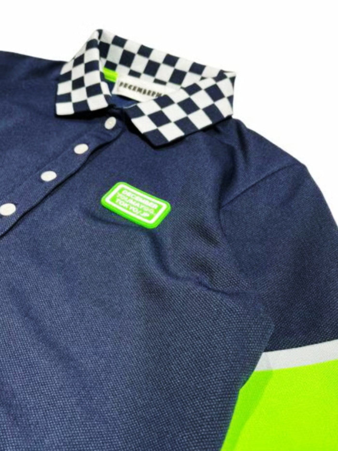 (DECEMBER MAY) Checkered polo / WOMEN / NAVY