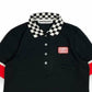 (DECEMBER MAY) Checkered polo / WOMEN  / BLACK