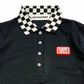 (DECEMBER MAY) Checkered polo / WOMEN  / BLACK
