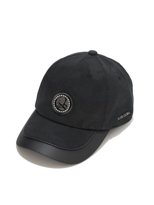 Gauge Camo Leather Trim Cap | MEN and WOMEN / BLACK
