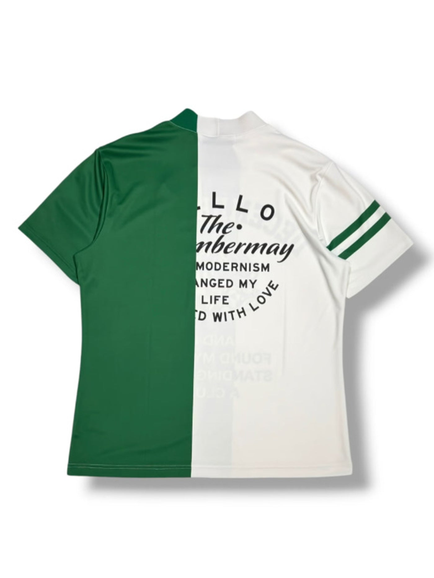 (DECEMBER MAY) Lovers tiger bicolor mock neck / WOMEN  / GREEN