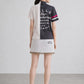 (DECEMBER MAY) Lovers tiger bicolor mock neck / WOMEN  / CHARCOAL