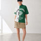 (DECEMBER MAY) Lovers tiger bicolor mock neck / WOMEN  / GREEN