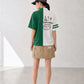 (DECEMBER MAY) Lovers tiger bicolor mock neck / WOMEN  / GREEN