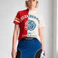 (DECEMBER MAY) Lovers tiger bicolor mock neck / WOMEN  / CHERRY