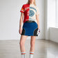 (DECEMBER MAY) Lovers tiger bicolor mock neck / WOMEN  / CHERRY