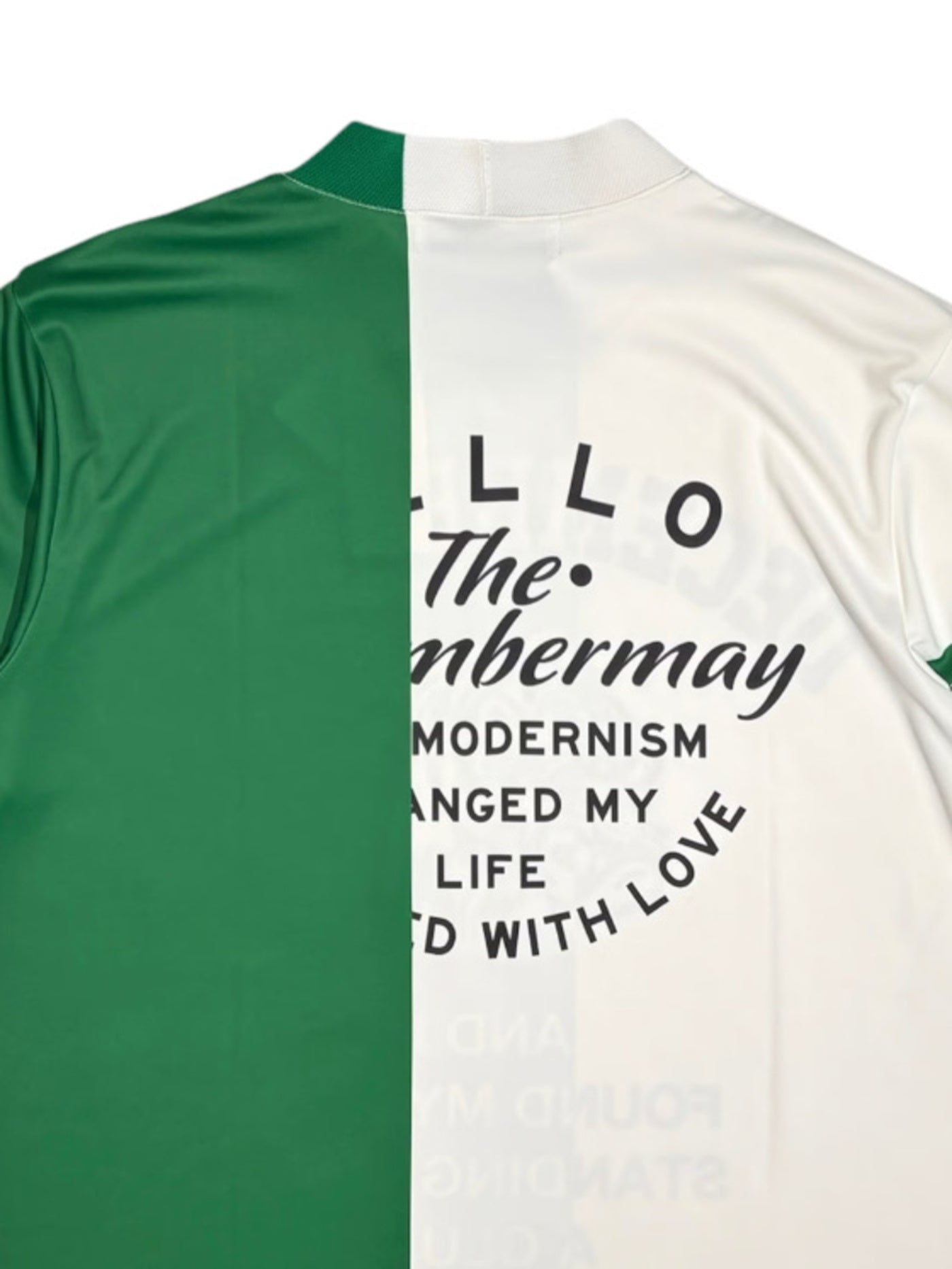 (DECEMBER MAY) Lovers tiger bicolor mock neck / WOMEN  / GREEN