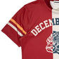 (DECEMBER MAY) Lovers tiger bicolor mock neck / WOMEN  / CHERRY