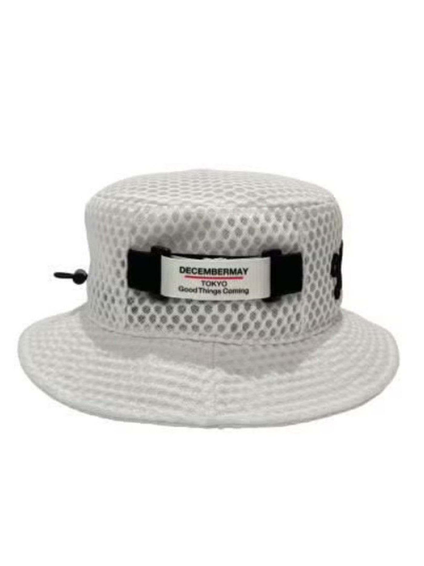 (DECEMBER MAY) Full mesh Bucket hat / UNISEX / WHITE