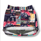 (DECEMBER MAY) Good Dreams collage skirt / WOMEN  / NAVY