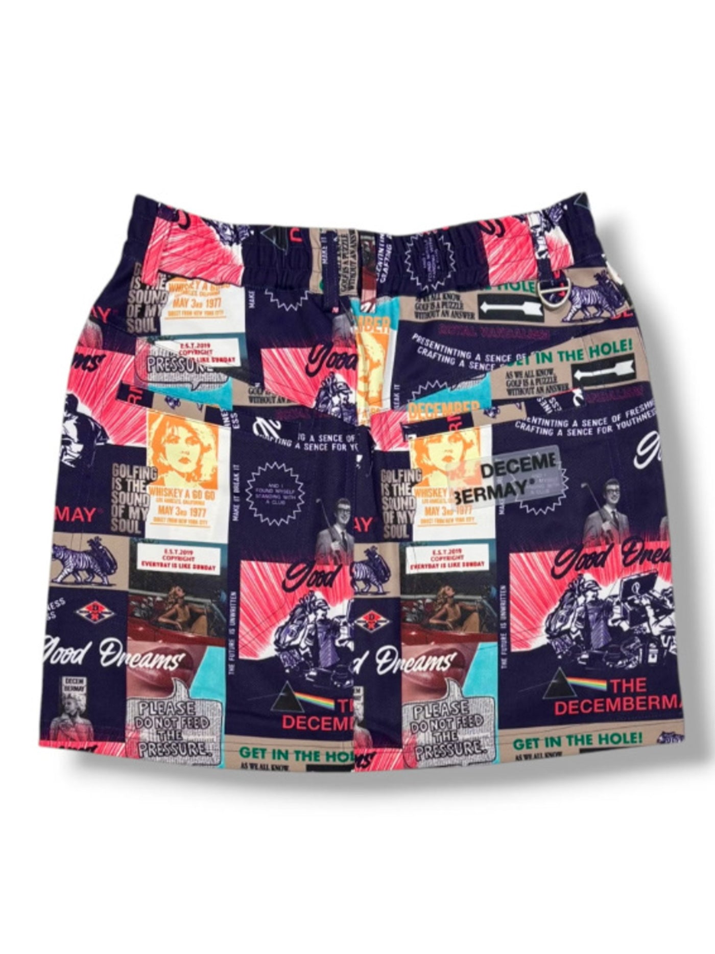 (DECEMBER MAY) Good Dreams collage skirt / WOMEN  / NAVY