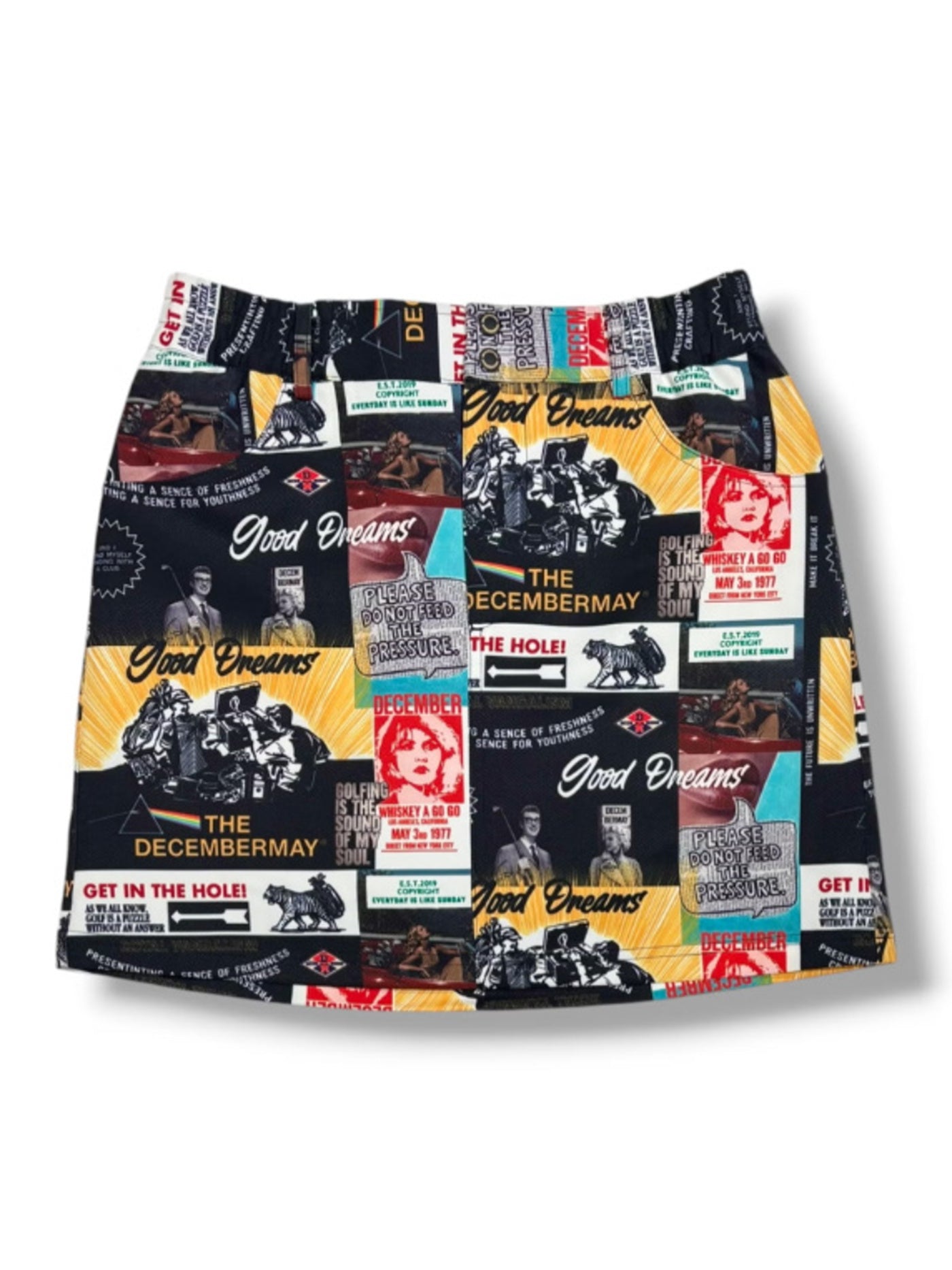 (DECEMBER MAY) Good Dreams collage skirt / WOMEN  / BLACK
