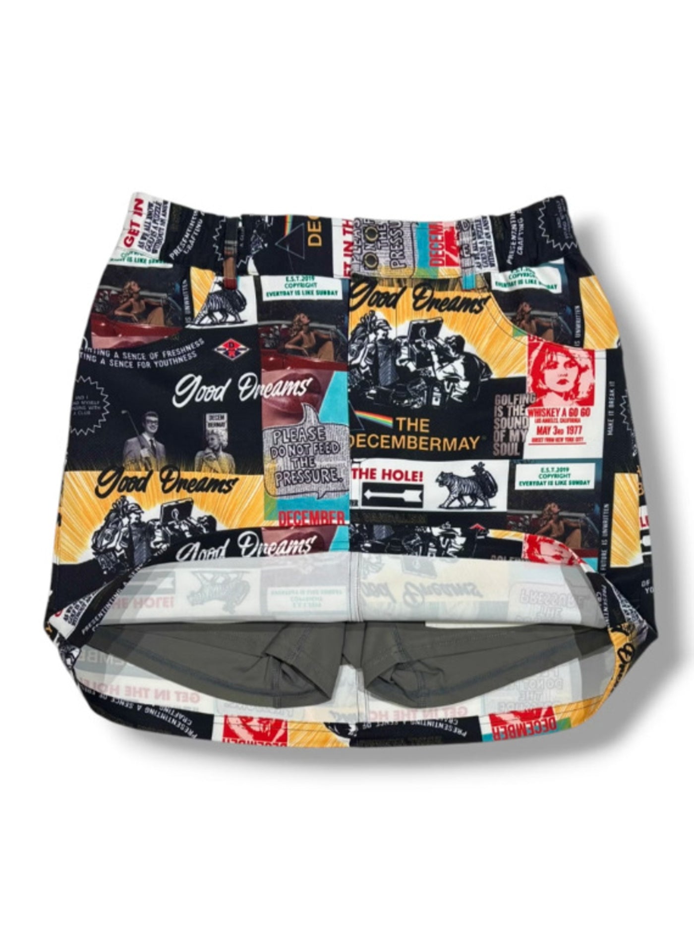 (DECEMBER MAY) Good Dreams collage skirt / WOMEN  / BLACK