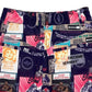 (DECEMBER MAY) Good Dreams collage skirt / WOMEN  / NAVY