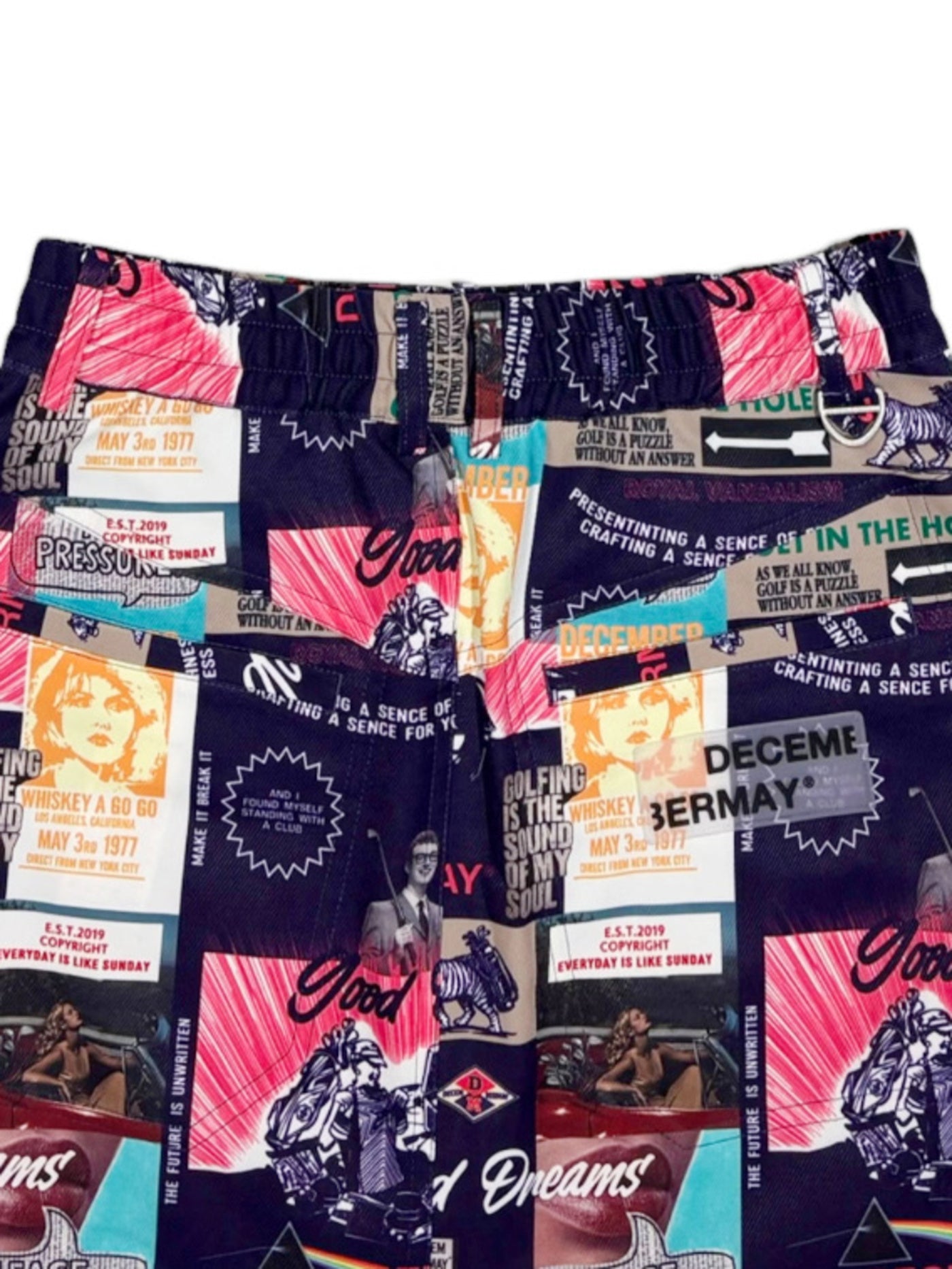 (DECEMBER MAY) Good Dreams collage skirt / WOMEN  / NAVY