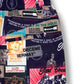 (DECEMBER MAY) Good Dreams collage skirt / WOMEN  / NAVY