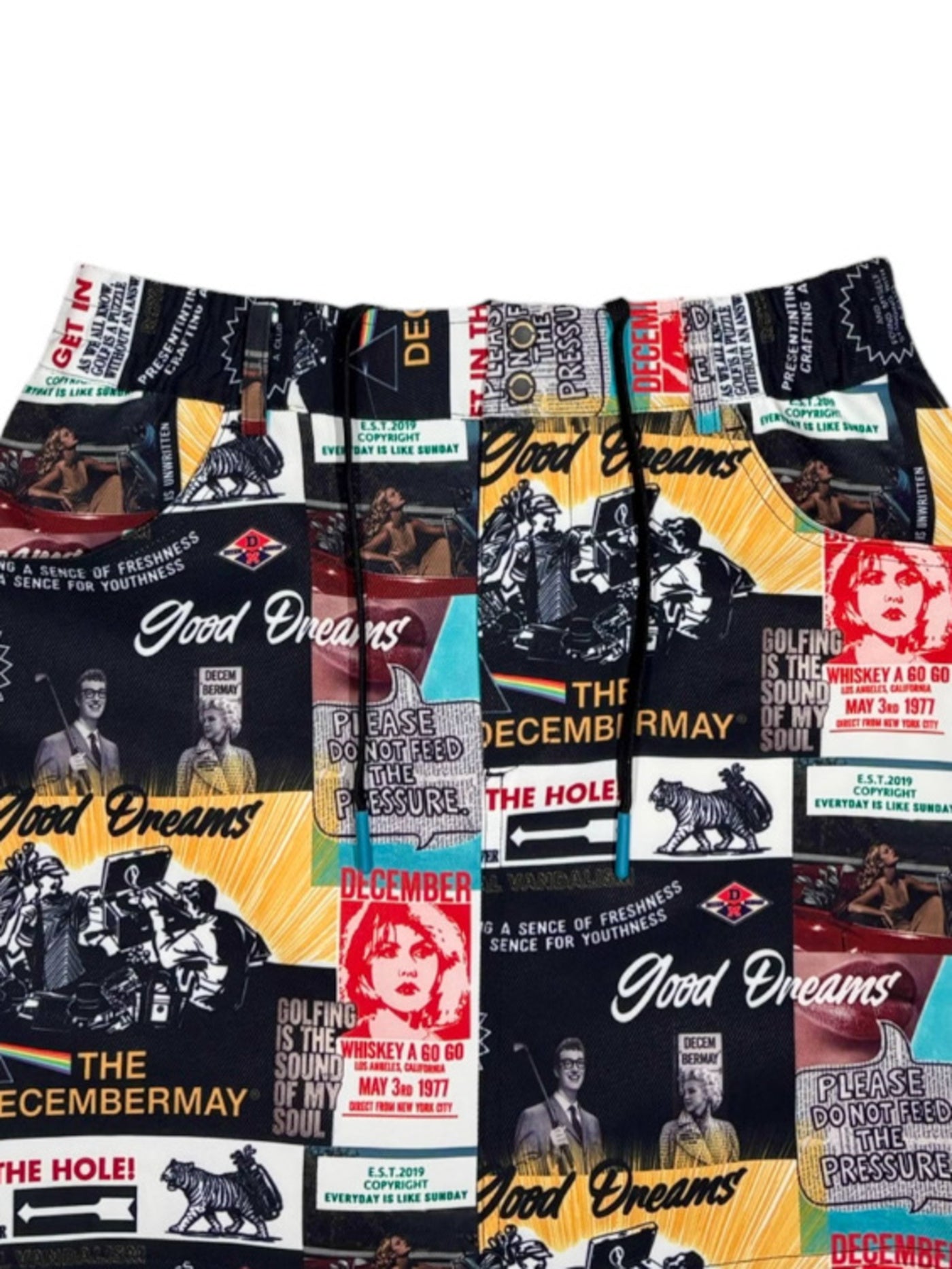 (DECEMBER MAY) Good Dreams collage skirt / WOMEN  / BLACK