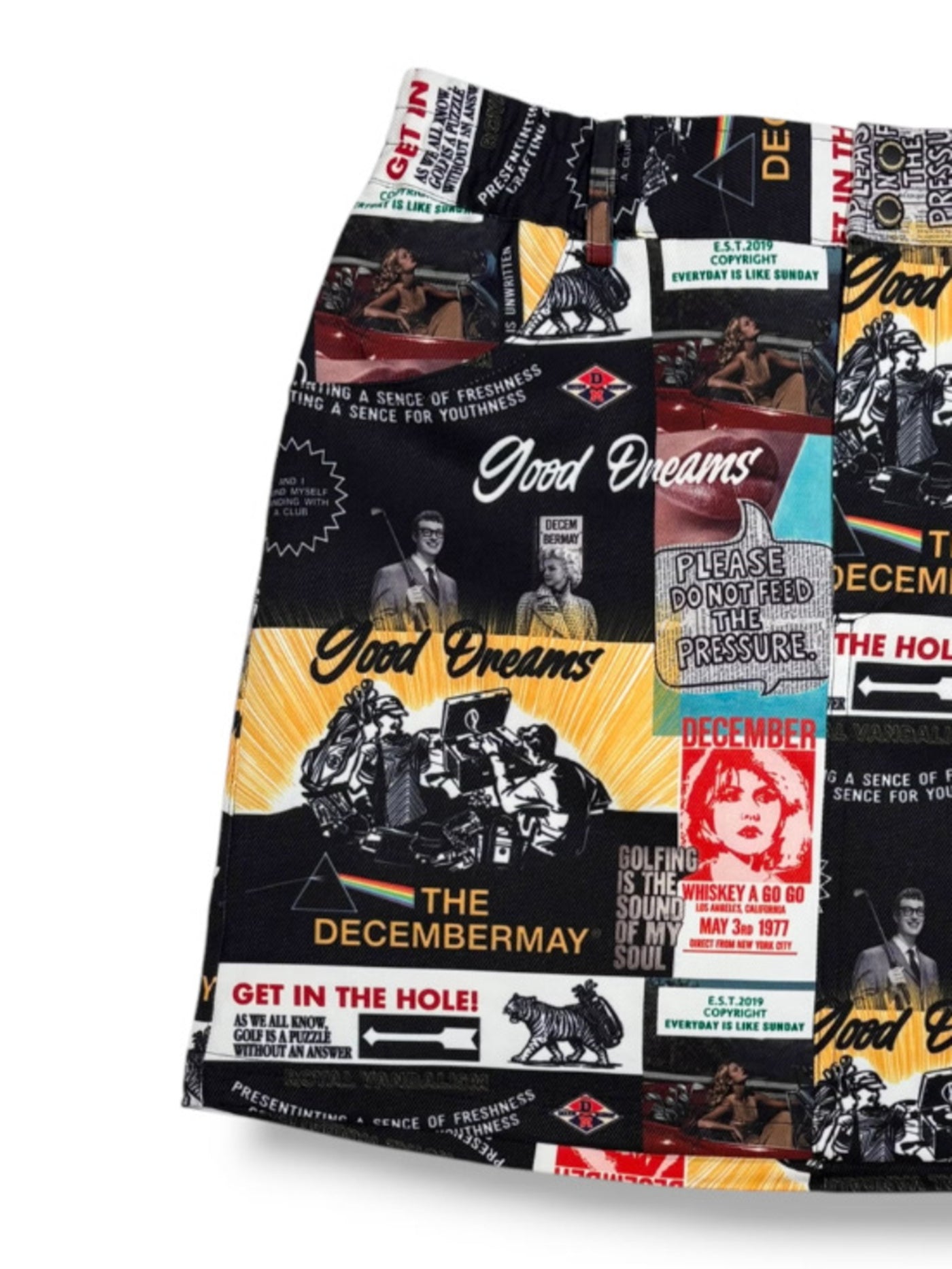 (DECEMBER MAY) Good Dreams collage skirt / WOMEN  / BLACK