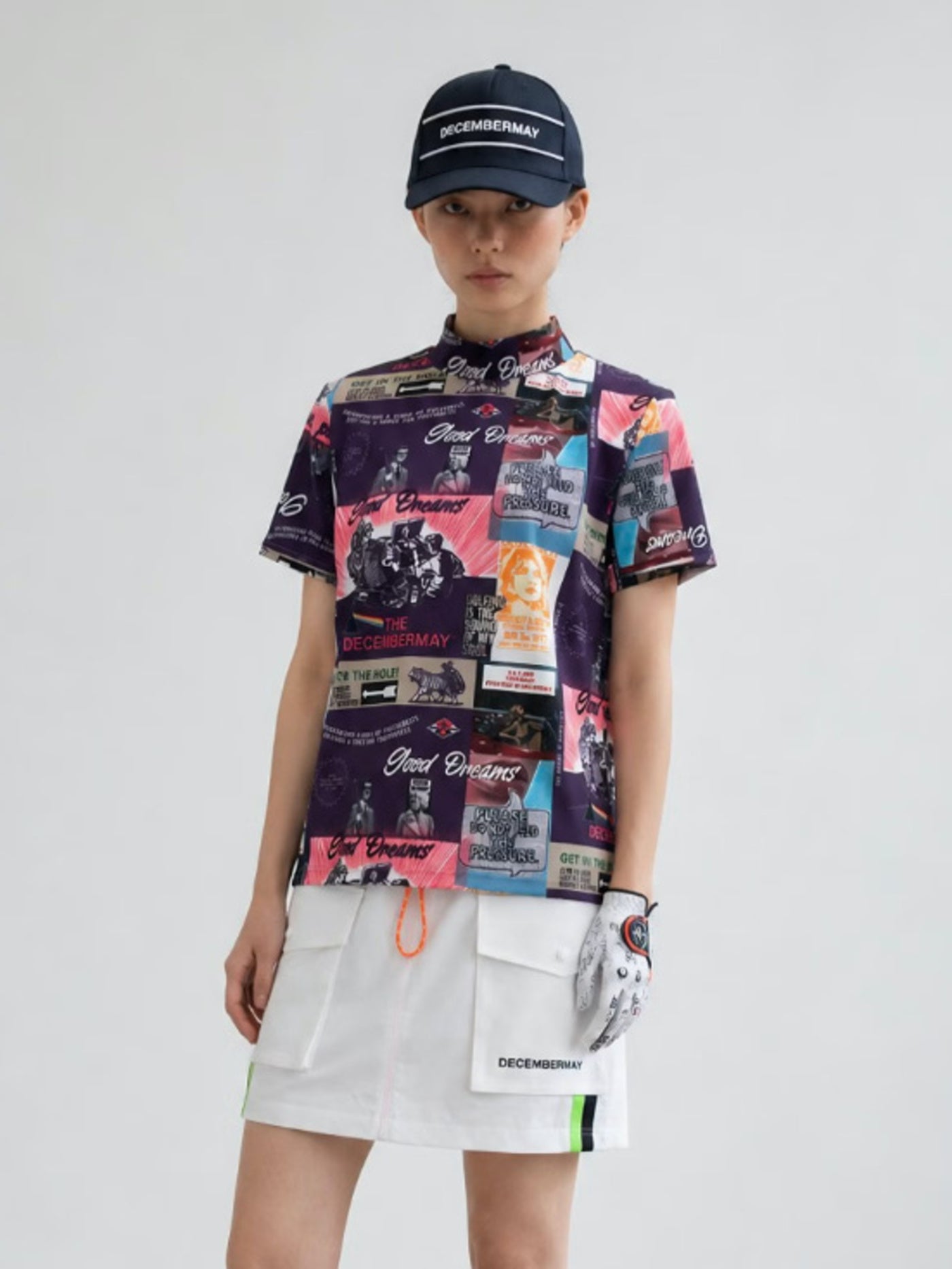 (DECEMBER MAY) Good Dreams mockneck shirt / WOMEN  / NAVY