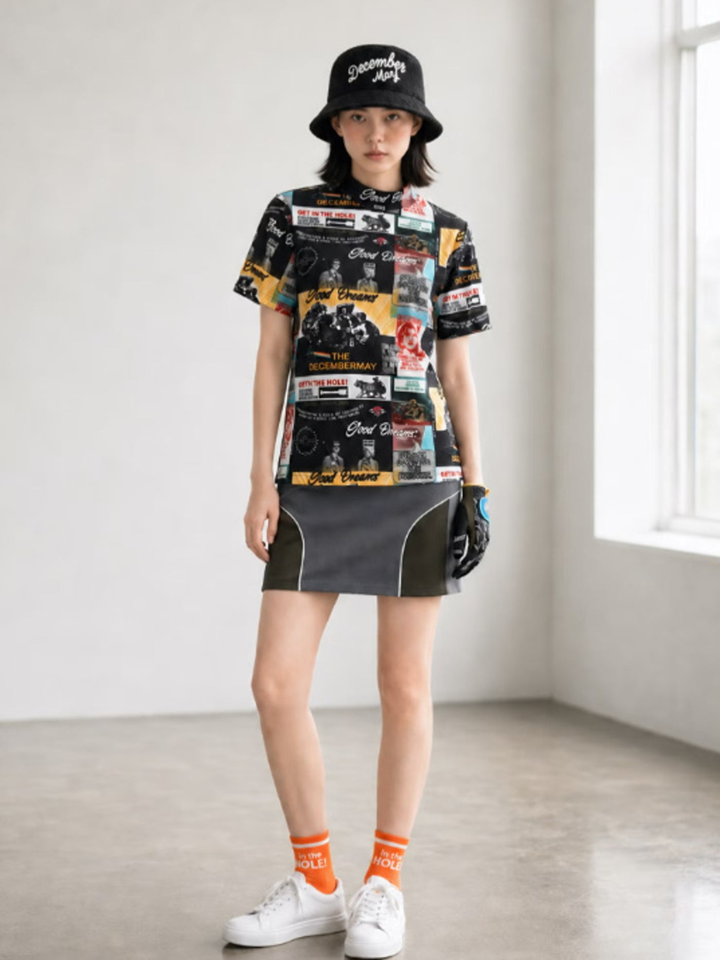 (DECEMBER MAY) Good Dreams mockneck shirt / WOMEN  / BLACK