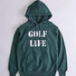 Golf Life Print Pullover Hoodie(D.GREEN)