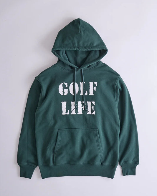 Golf Life Print Pullover Hoodie(D.GREEN)