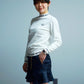 Option Viscose Mock Neck Sweater | WOMEN / WHITE