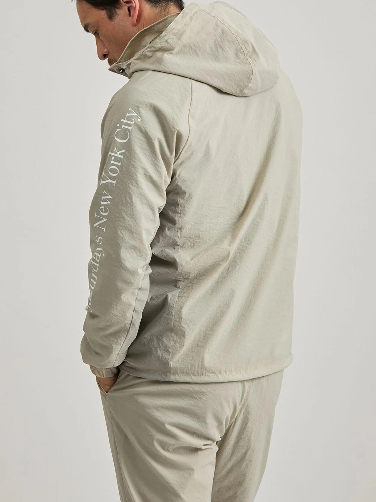 NY Stretch Tafeta Blouson Beige