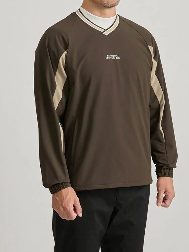 STORM FLEECE LS Pull Over Brown