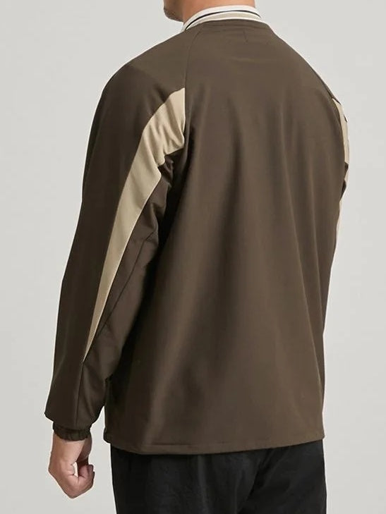 STORM FLEECE LS Pull Over Brown