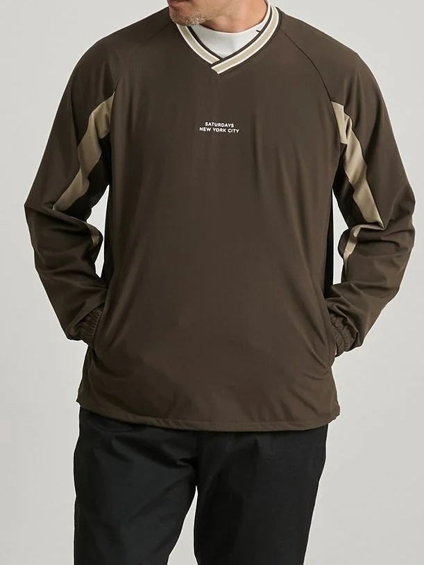 STORM FLEECE LS Pull Over Brown