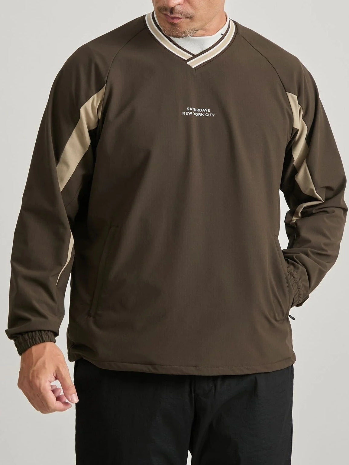 STORM FLEECE LS Pull Over Brown