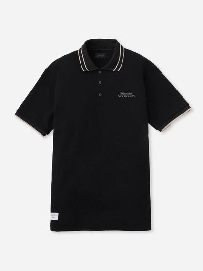 SS T/C Thrmal Polo Shirt Black