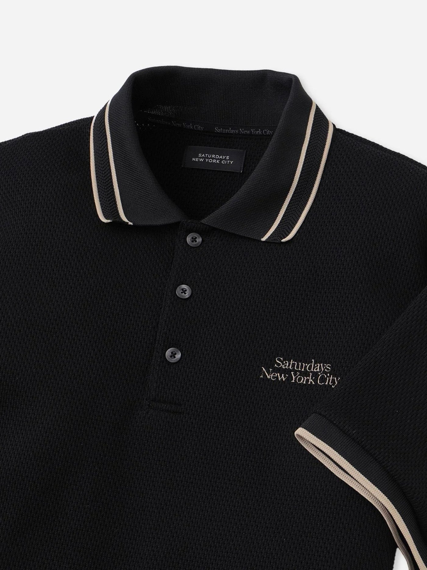 SS T/C Thrmal Polo Shirt Black
